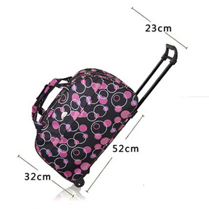 Modern Fashion Women Men Carry-Ons Travel Luggage Trolley <strong>Rolling</strong> <strong>Suitcase</strong> with Waterproof Polyester Wheels Lightweight 2018 Hot - Product Image 5