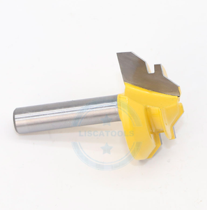 L-N017-8 1PC 8mm chân Trung bình khóa miter Router bit-45 độ 1-3/8 ''chế biến gỗ phay/phay công cụ - Product Image 5