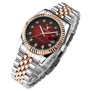 Relojes de pulsera dorados de lujo para <span class=keywords><strong>mujer</strong></span>, de acero inoxidable de alta gama, oro real, resistente al agua, con fecha automática, pantalla analógica de cuarzo CON 1193BZ - Product Image 5