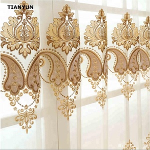 <span class=keywords><strong>Tende</strong></span> di Lusso Oscuranti in Stile Europeo <span class=keywords><strong>Beige</strong></span> con Ricamo a Pepe, 100% Poliestere, per Tutte le Stagioni, con Occhielli per la Casa - Product Image 5