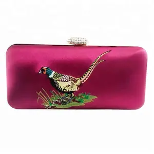 Anpassbarer Stil und Produkte bestickte Fasan elegante Clutch-Taschen