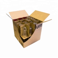 Angepasst 12 flasche papier glas verpackung verschiffen wein karton box