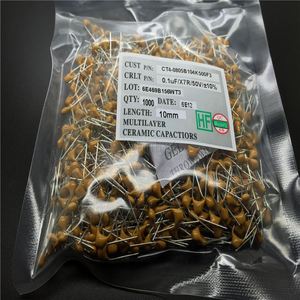 Singola pietra condensatore <span class=keywords><strong>104</strong></span> positivo e negativo 10% CT40805B104K500F3 50V0. 1 UF di alta qualità - Product Image 1
