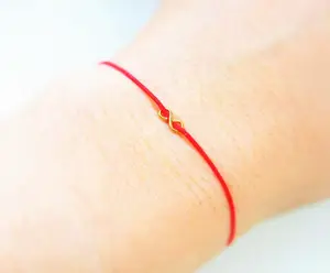 Zooying Paar Red String Gold Infinity Charm Armband Verstellbares Armband für Mädchen
