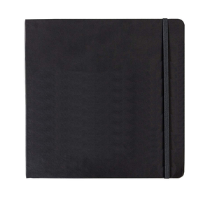 Tùy Chỉnh In Bìa Cứng Đen PU Da Vuông 8*8 Inch Màu Nước Trống <span class=keywords><strong>Sketchbook</strong></span> Để Vẽ - Product Image 2