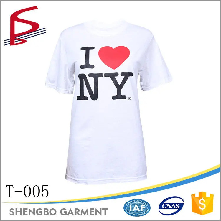 En gros j'aime NEW YORK NEW YORK 120g 130g 150g blanc t-shirt