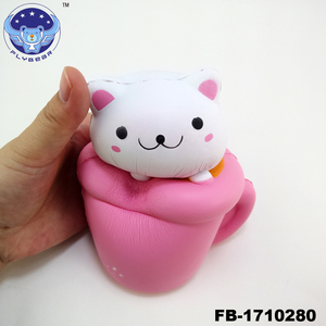 2018 flybear squishies slow Rising Jumbo kawaii taza gato perfumado suave squeeze stress relief juguetes para niños y adultos - Product Image 3