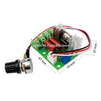 Contrôleur de vitesse de moteur haute puissance 2000W PWM, tension SCR, régulateur de bouton externe, module de Thermostat à gradation, AC 220V 25a réglable