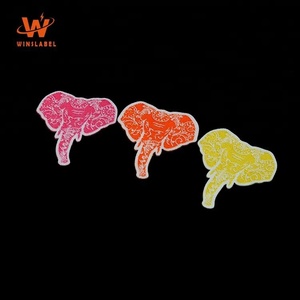 Thiết Kế Cá Nhân Phù Hiệu Vải Tùy Chỉnh Dệt Dân Tộc Voi Animal <span class=keywords><strong>Shape</strong></span> Patches Cho Trẻ Em Quần Áo - Product Image 2