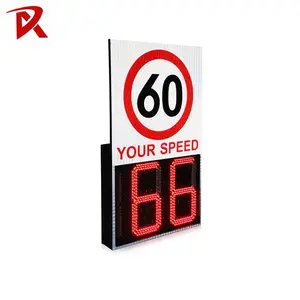 Traffic Safety Led Flashing Warning Signal Light Solar Radar Speed Sign