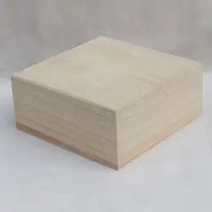 Gift Box Wood Solid Wood Original Color Packing Gift Box