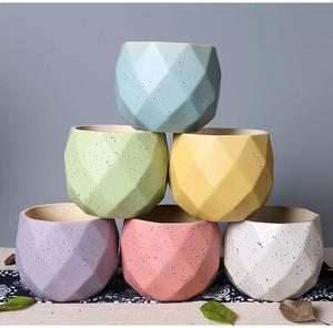 Florero colorido promocional <span class=keywords><strong>Estilo</strong></span> nórdico macetas de cerámica mango <span class=keywords><strong>maceta</strong></span> cultura jardín Oficina macetas al por mayor - Product Image 1