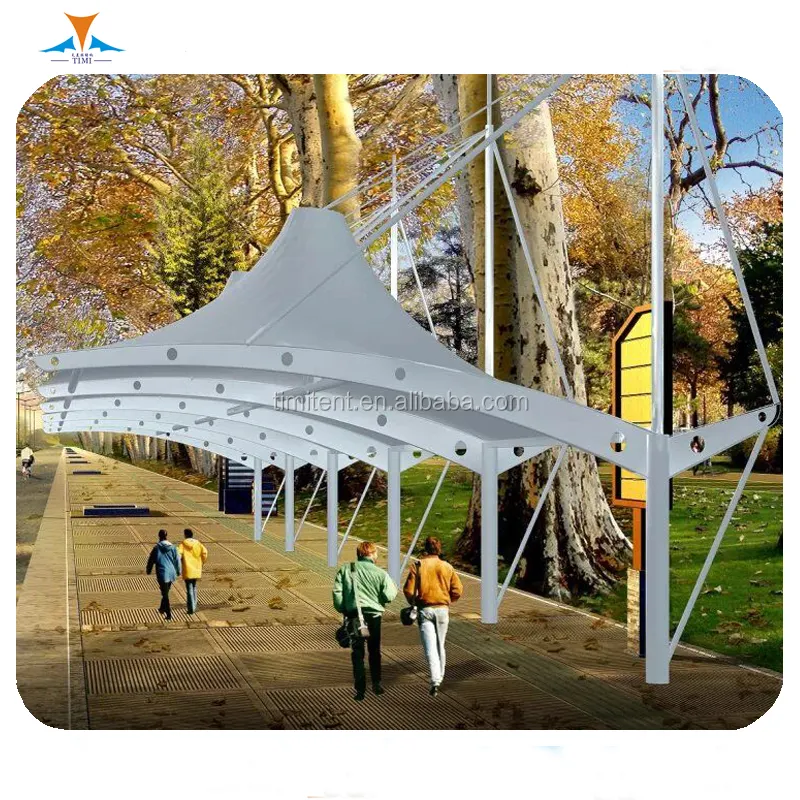 Prefabricated polycarbonate PVDF cantilever carport car cover parking canopies carports tent