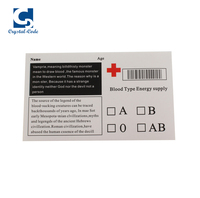 En gros Cordon Don Sang Sac Étiquette Impression Personnalisée Autocollant Adhésif Autocollant Imperméable À L'eau Accepter Personnalisé Direct Usine