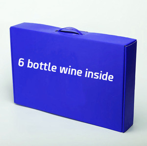 Caja <span class=keywords><strong>de</strong></span> <span class=keywords><strong>cartón</strong></span> <span class=keywords><strong>para</strong></span> <span class=keywords><strong>vino</strong></span> con asa, 6 botellas, a todo color, precio <span class=keywords><strong>de</strong></span> fábrica - Product Image 3