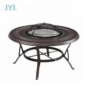 Haute qualité en plein air en métal barbecue en fonte d'aluminium barbecue ensemble de table