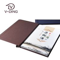 Couverture de Menu de Restaurant en Similicuir PU Format Lettre (21.6x27.9 cm) A4, Porte-Menu en Faux Cuir