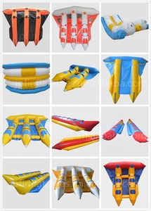 Poisson mouche remorquable gonflable Sport marin, bouée <span class=keywords><strong>banane</strong></span> remorquée gonflable, poisson mouche gonflable remorquable 4 places - Product Image 4