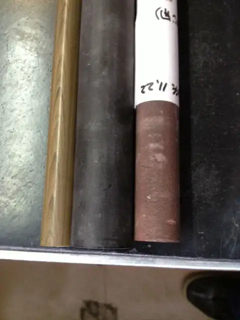 Barra de goma dura de color sin pulir, diámetro de 15mm, para pipa de tabaco o barra de sonido