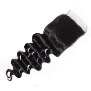 Unprocessed Human Hair Lace Closure Recool 5x5 Loose Deep Wave Hair Closure Piece for Women