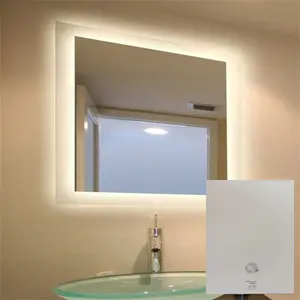 Зеркальная обогревательная подушка для противотуманных светодиодных зеркал для ванной комнаты с пленкой для домашних животных: совместимость с DC12V AC110V 220V
