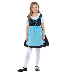Disfraz de Niña para el Oktoberfest, Disfraz de <span class=keywords><strong>Heidi</strong></span> Alemana, Disfraz de Camarera de Cerveza, Vestido Bávaro Dirndl para Niñas - Product Image 1