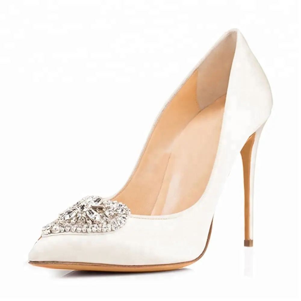 Wedding Bridal Graceful Women Ladies Pointed Toe Dress Shoes Stiletto Pumps Thin High Heels