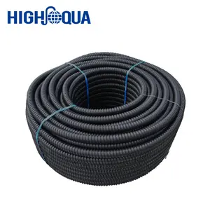 China fabrica alta elasticidade PE/HDPE plástico flexível única parede ondulada mangueira