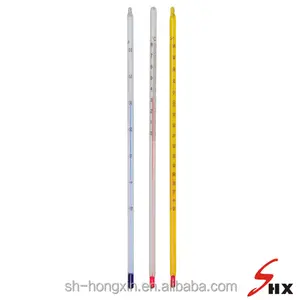 Glass Stick Thermometers 300mm Long Red Spirit Filling