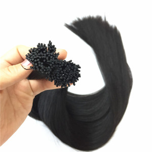 Estensioni di Capelli Umani con Cheratina Italiana a I-<span class=keywords><strong>Tip</strong></span>, Doppia Trama, Vergini, Grezzi, Remy, con Cuticole Allineate, di Origine Russa, Vendita all'Ingrosso - Product Image 2