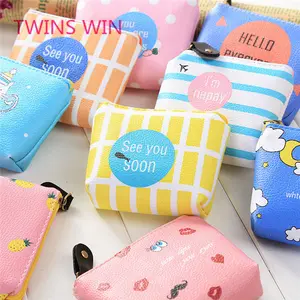 China supplier OEM custom Promotional Portable womens fabric mini zipper coin purse wallet leather purse