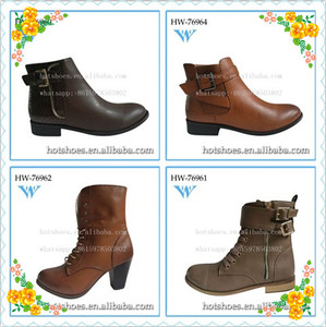 Señora botas mujeres zapatos de invierno de carreras de carreras romana ankle boots camel tan botas de las mujeres - Product Image 1
