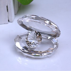 Phong cách mới cao quý nhà sản xuất tùy chỉnh làm pha lê Vỏ <span class=keywords><strong>Trophy</strong></span> với ngọc trai Kim Cương để trang trí - Product Image 3