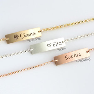 Inspire Gioielli Personalizzati Braccialetto Del Bambino ragazze di fiore nome braccialetto - Product Image 2