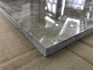 Materiali Edili JBN, Lastre in Porcellana Effetto Marmo Dorato 800x800mm, Ceramica Lucida Blu per Interni, Soggiorno, <span class=keywords><strong>Cucina</strong></span>, Bagno - Product Image 5