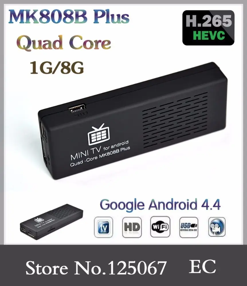 Коробка iptv бесплатно видео quad core wi-fi 802.11b/g/n MK808B amlogic S805 коди/Xbmc android quad Core tv box 4 К