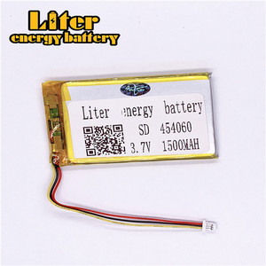 Male 1,0-<strong>3</strong> P Hot Sale of Lithium of <strong>3</strong>,7 V 454060 Li-Polymer 1500mAh battery rechargeable lipo battery - Product Image 3