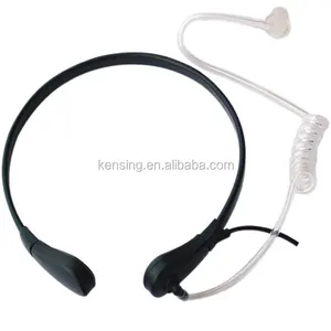 Throat earphone with a noise cancelling mic, throat microphone for walkie talkie