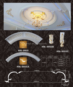 Rénovation intérieure, cercle de plafond de 1,5 m de diamètre pour la décoration d'hôtel, décoration de plafond en PU - Product Image 2