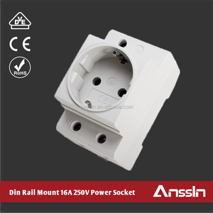 Enchufe de Corriente Alemán Schuko de 16A 250V Montado en Riel DIN con Color Personalizado - Product Image 2