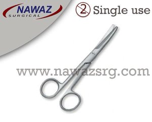 กรรไกรผ่าตัดแบบใช้แล้วทิ้งสแตนเลสกรรไกรเมโยโค้ง19ซม. เครื่องมือผ่าตัดใช้คนเดียวออกแบบได้ตามต้องการ - Product Image 2