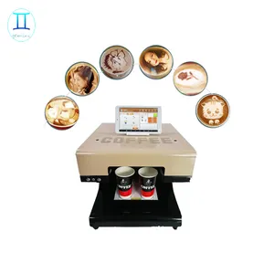 1 2 3 4 cups automatic selfie coffee printer / edible ink coffee printer machine price with tablet
