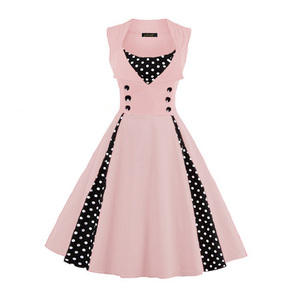 Breakout modelle europa e degli Stati Uniti di grandi dimensioni Hit con scollo a V abito sottile abito da festa commerciale caldo per giovani donne - Product Image 6