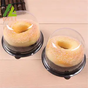 Boîte à donuts en plastique transparent, emballage de boulangerie