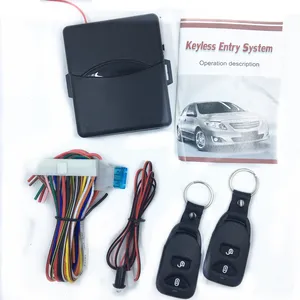 Universal Mobil Auto Remote Central Control 2 Tombol Kunci Pintu Penguncian Keyless Entry Sistem Kotak Kit dengan Indikator LED Flash Alert