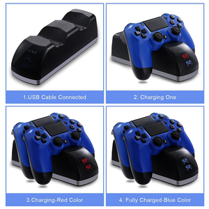 Chất lượng cao <span class=keywords><strong>Micro</strong></span> <span class=keywords><strong>USB</strong></span> <span class=keywords><strong>Charger</strong></span> Sạc Dock Trạm Stand cho Sony Playstation 4 Pro/Slim <span class=keywords><strong>PS4</strong></span> Điều Khiển Không Dây - Product Image 4