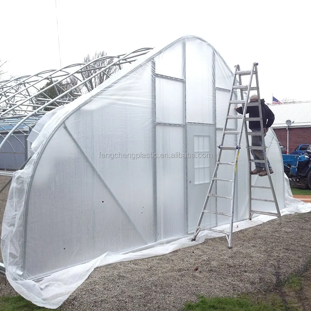 Light Diffusion 200 micron uv resistant woven plastic film greenhouse,uv stabilized polyethylene greenhouse film