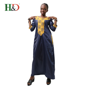 H & D ODM Gros Usine Bazin Riche <span class=keywords><strong>Getzner</strong></span> Conceptions Africaines Femmes Robes Dames Avec OEM - Product Image 5