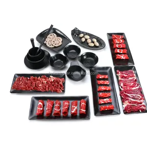 Groothandel Melamine Tray Voor Yakiniku Gesneden Vlees Plaat, Shabu Shabu Lade, Sukiyaki Lade