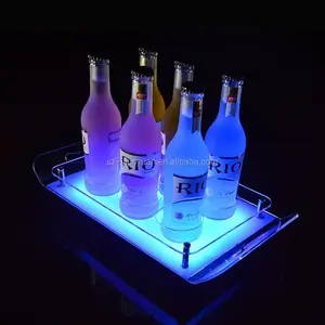 New design LED lighting acrylic serving tray acrylic hotel restaurant tray